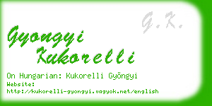 gyongyi kukorelli business card