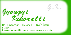 gyongyi kukorelli business card